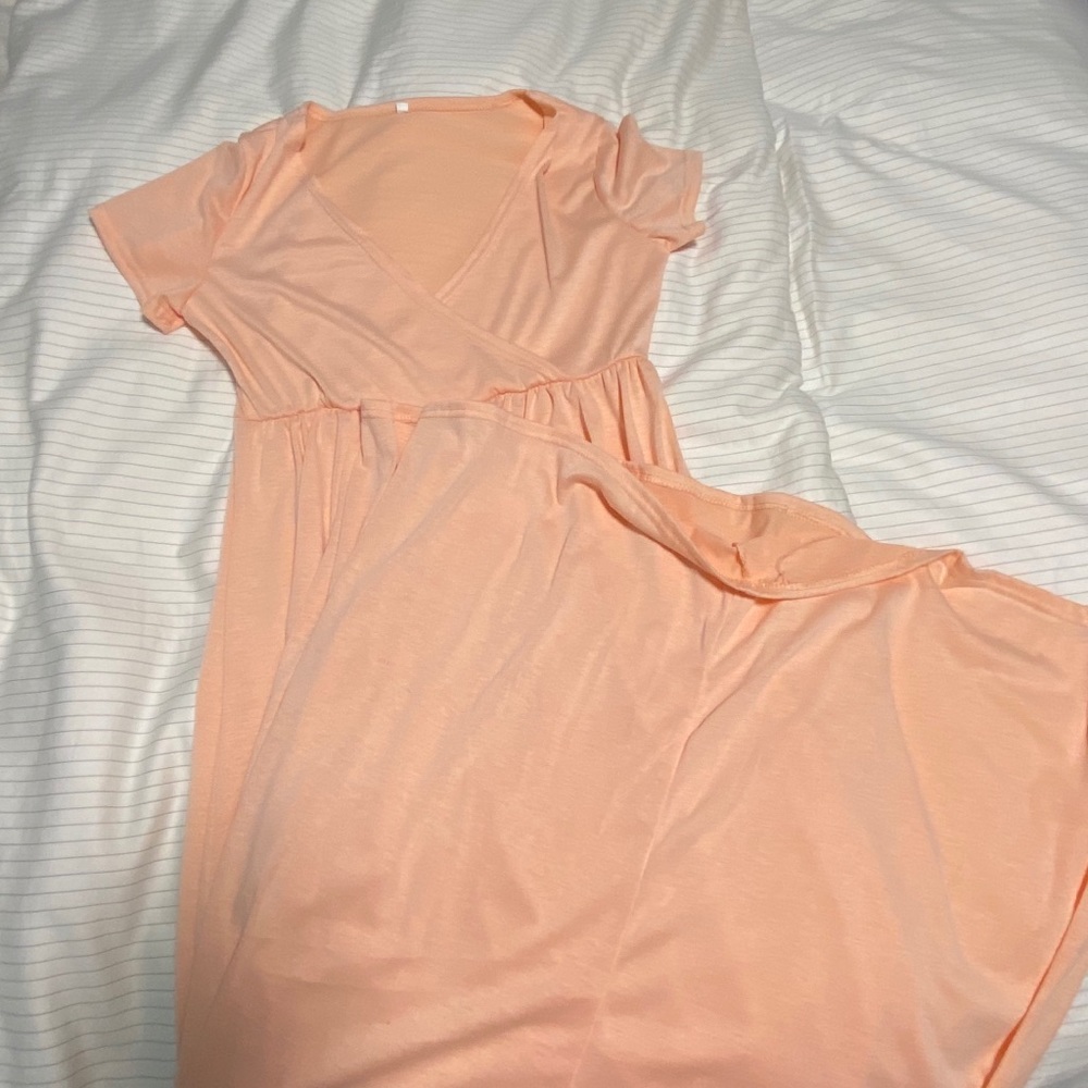 Peach Maxi Dress  🍑